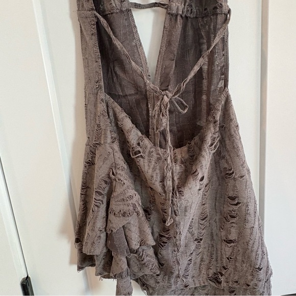 Edikted Shredded Backless Halter Mini Dress size S - Picture 6 of 6